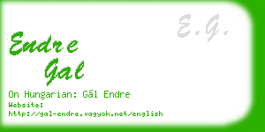 endre gal business card